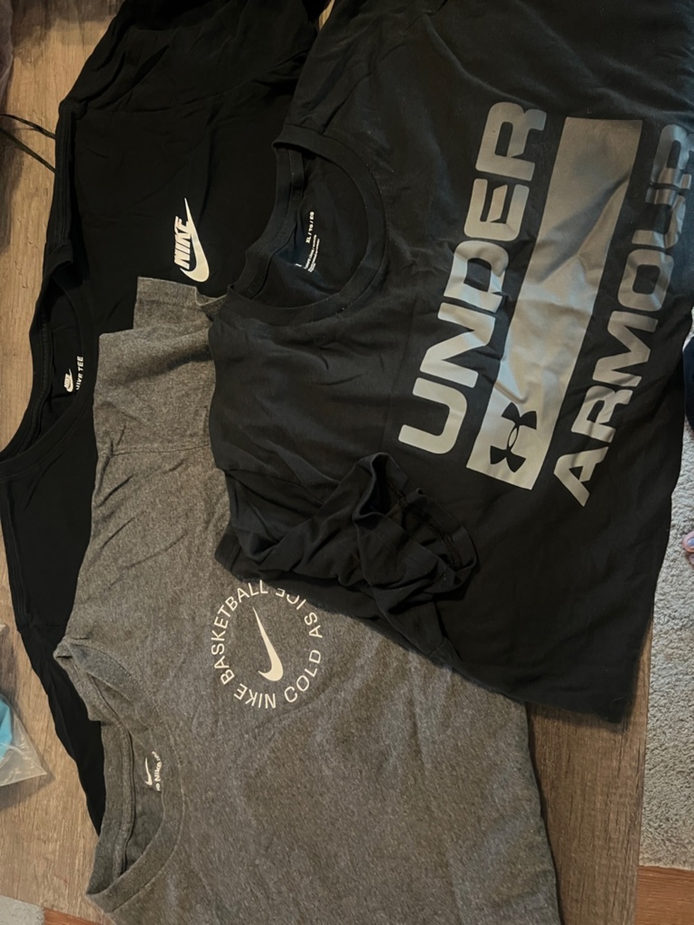 Nike Black and Gray Mens’ Short Sleeve T-Shirt Pack